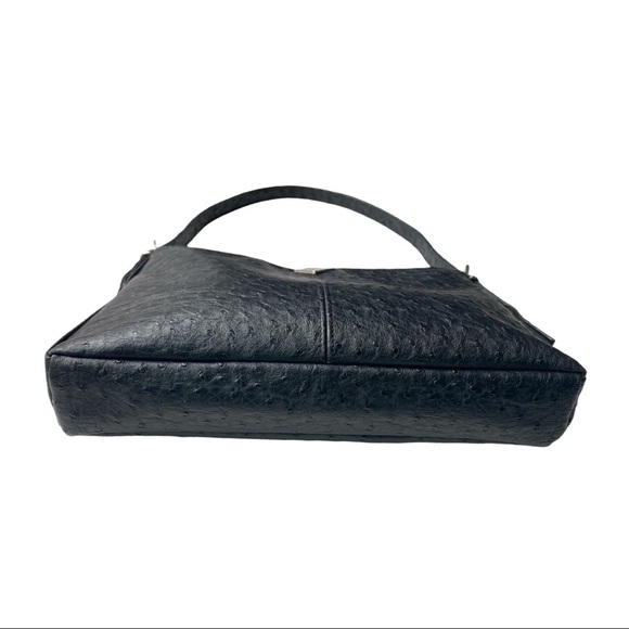 Prada Black Ostrich Leather Shoulder Bag - Picture 3 of 10